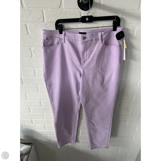 Jeans Straight By Talbots In Purple Denim, Size: 14