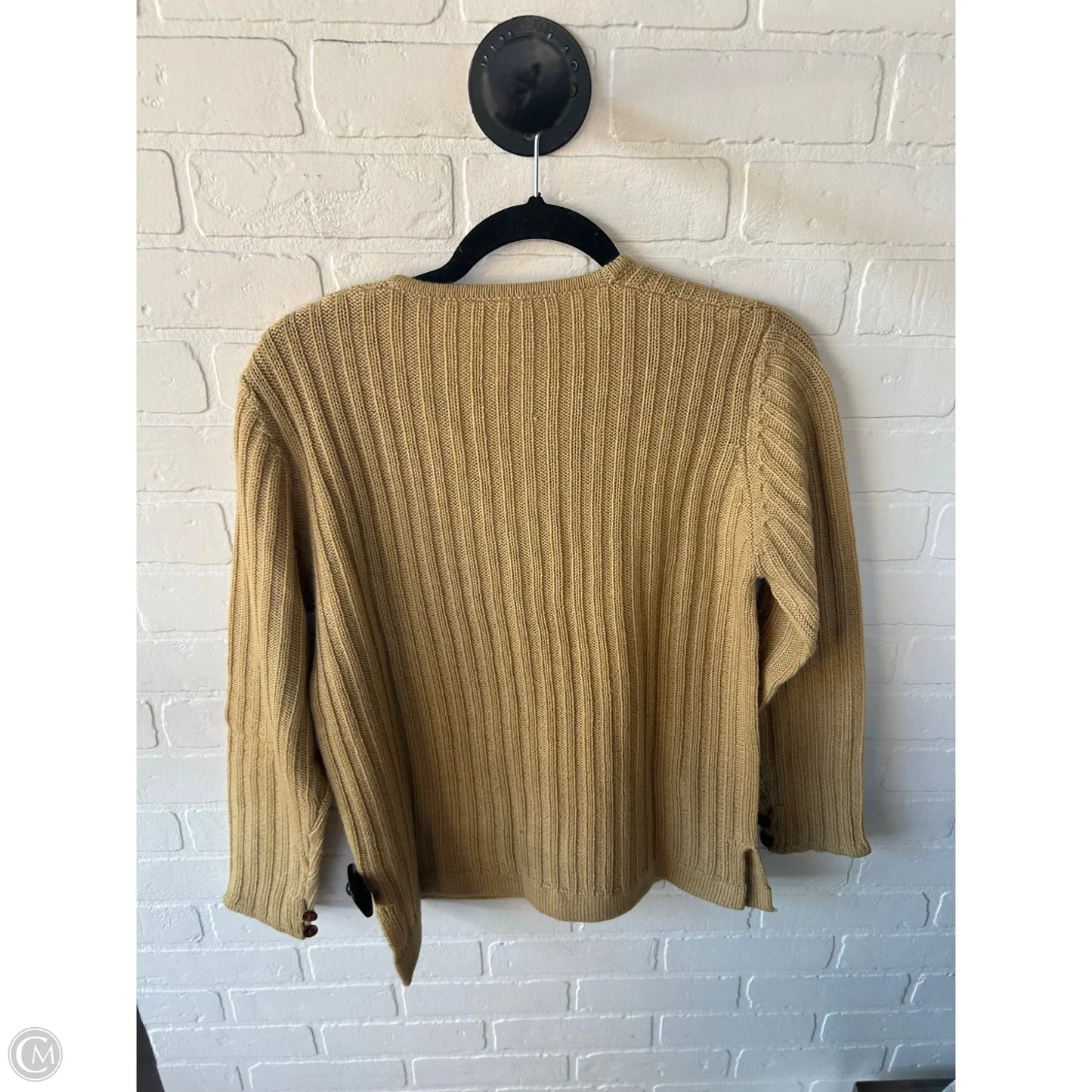 Sweater Cardigan By J G Hook In Tan, Size: M