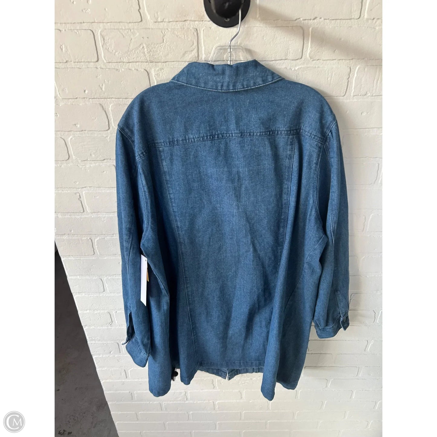 Jacket Denim By Jessica London In Blue Denim, Size: 3x