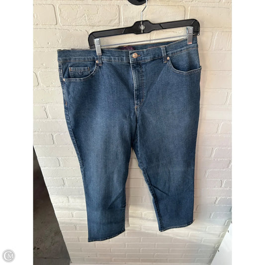 Jeans Straight By Gloria Vanderbilt In Blue Denim, Size: 18
