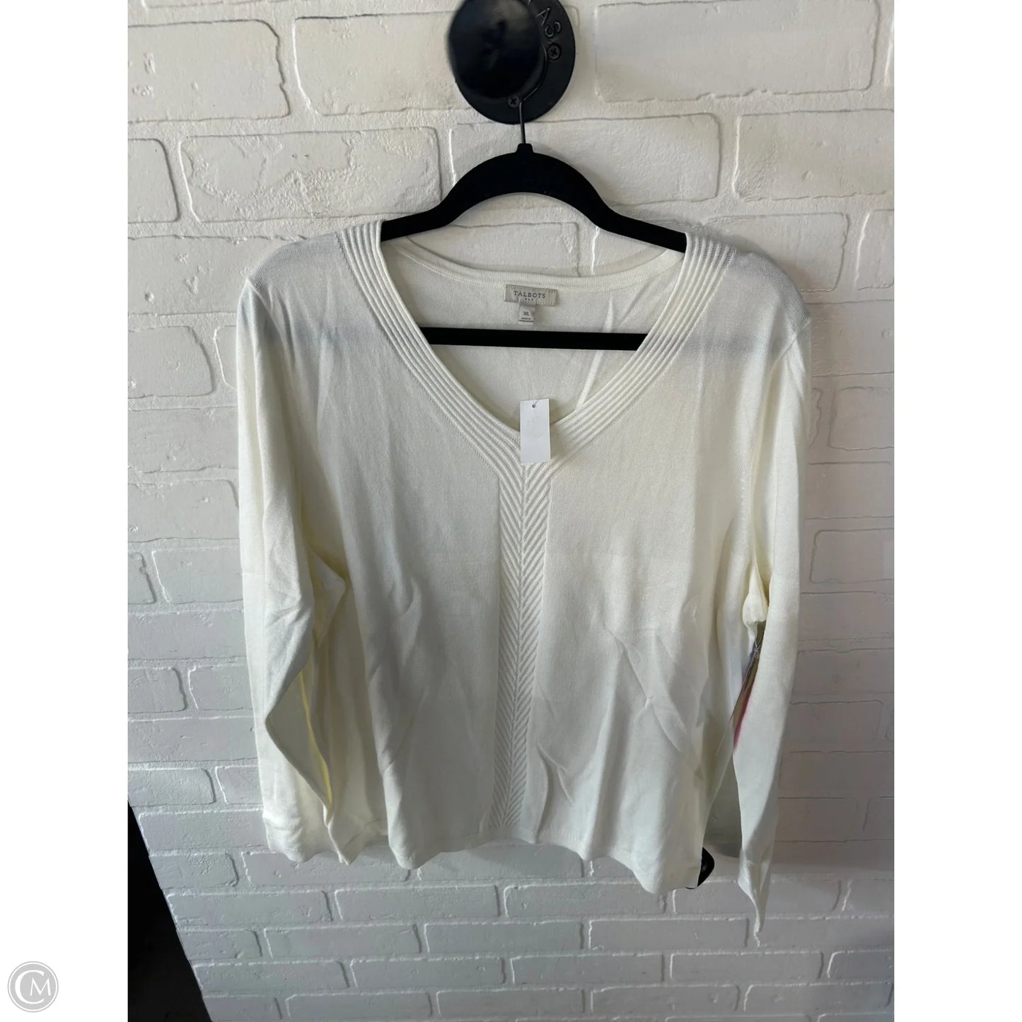 Sweater By Talbots In Cream, Size: Xl