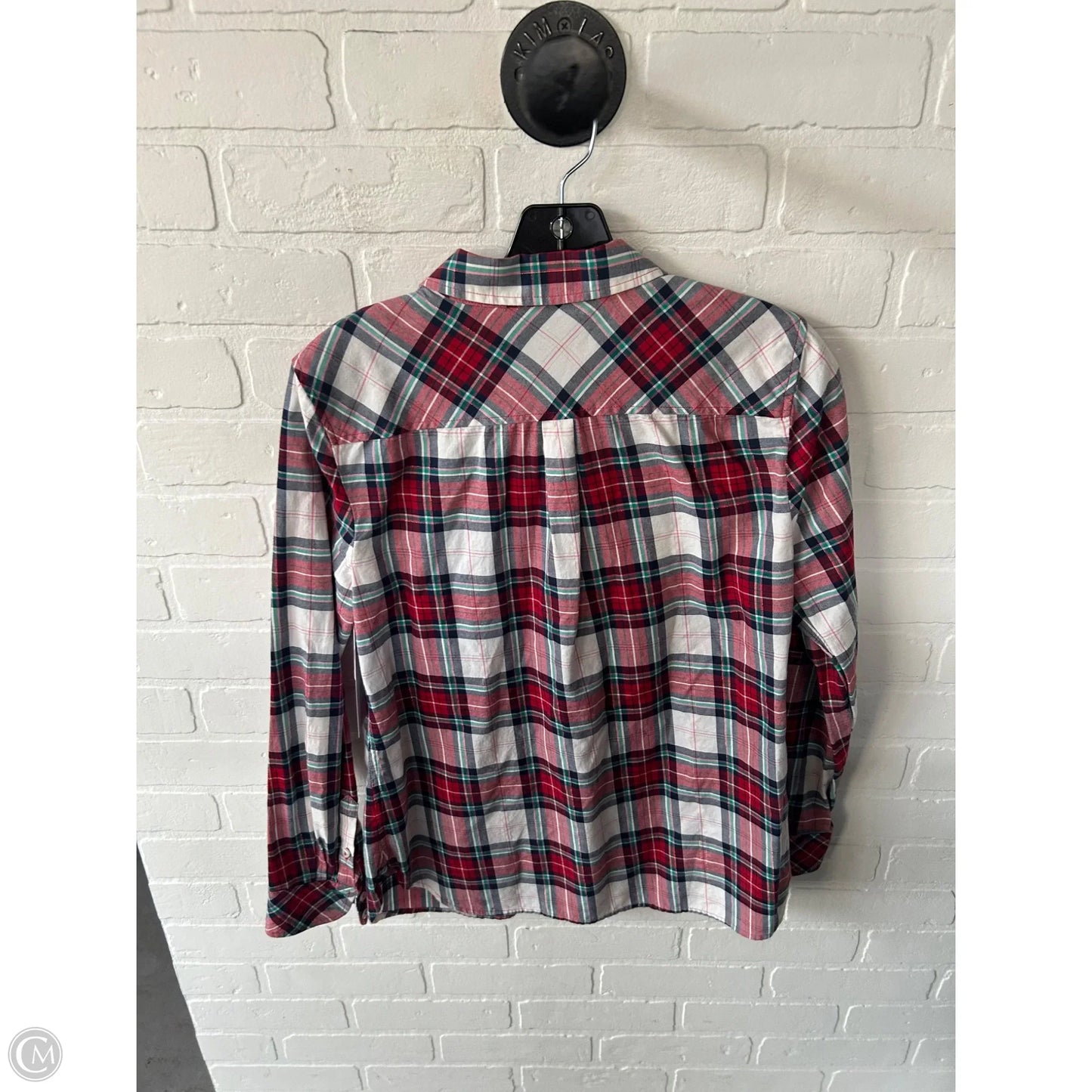 Top Long Sleeve By Talbots In Blue & Red, Size: S