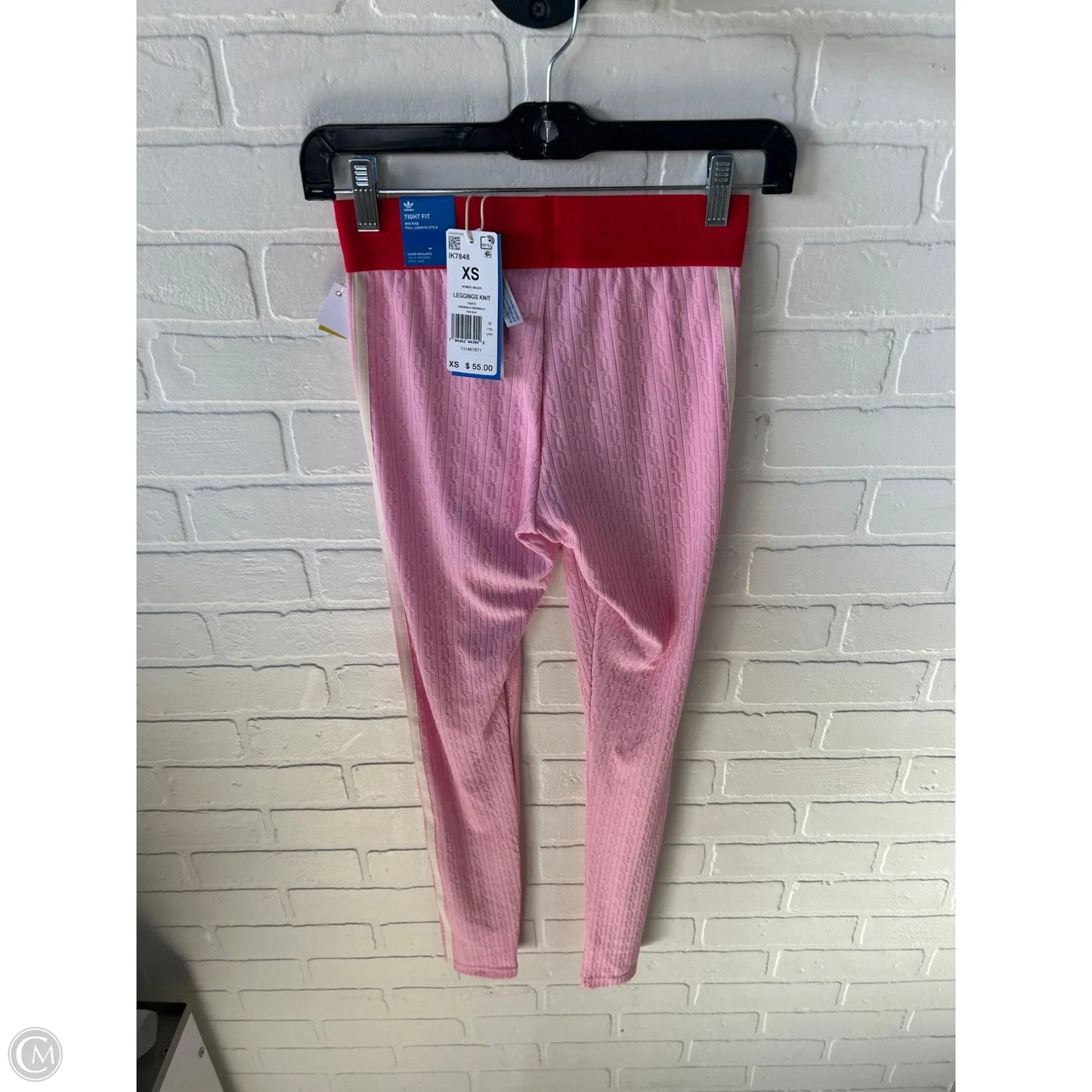 Athletic Leggings By Adidas In Pink & Red, Size: 0