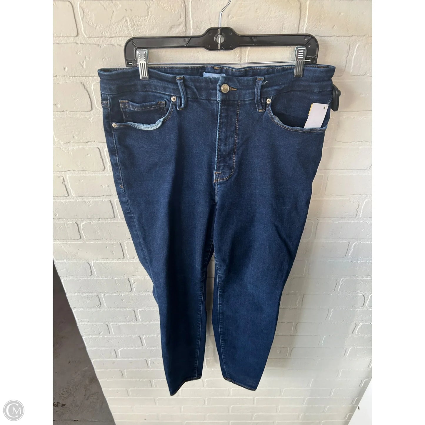 Jeans Skinny By Good American In Blue Denim, Size: 14