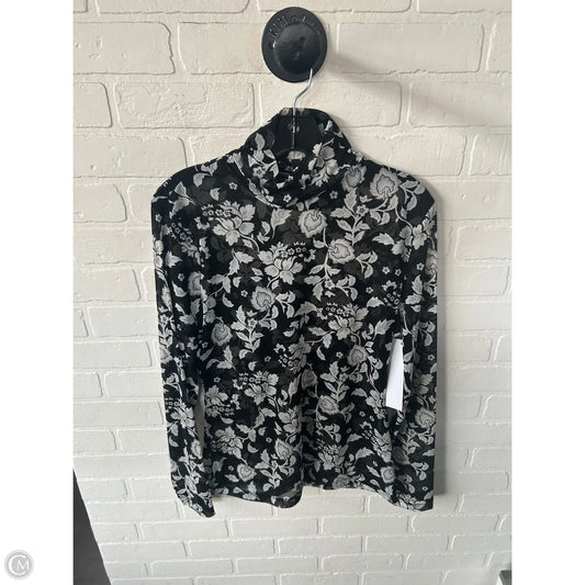 Top Long Sleeve By White House Black Market In Black & White, Size: M