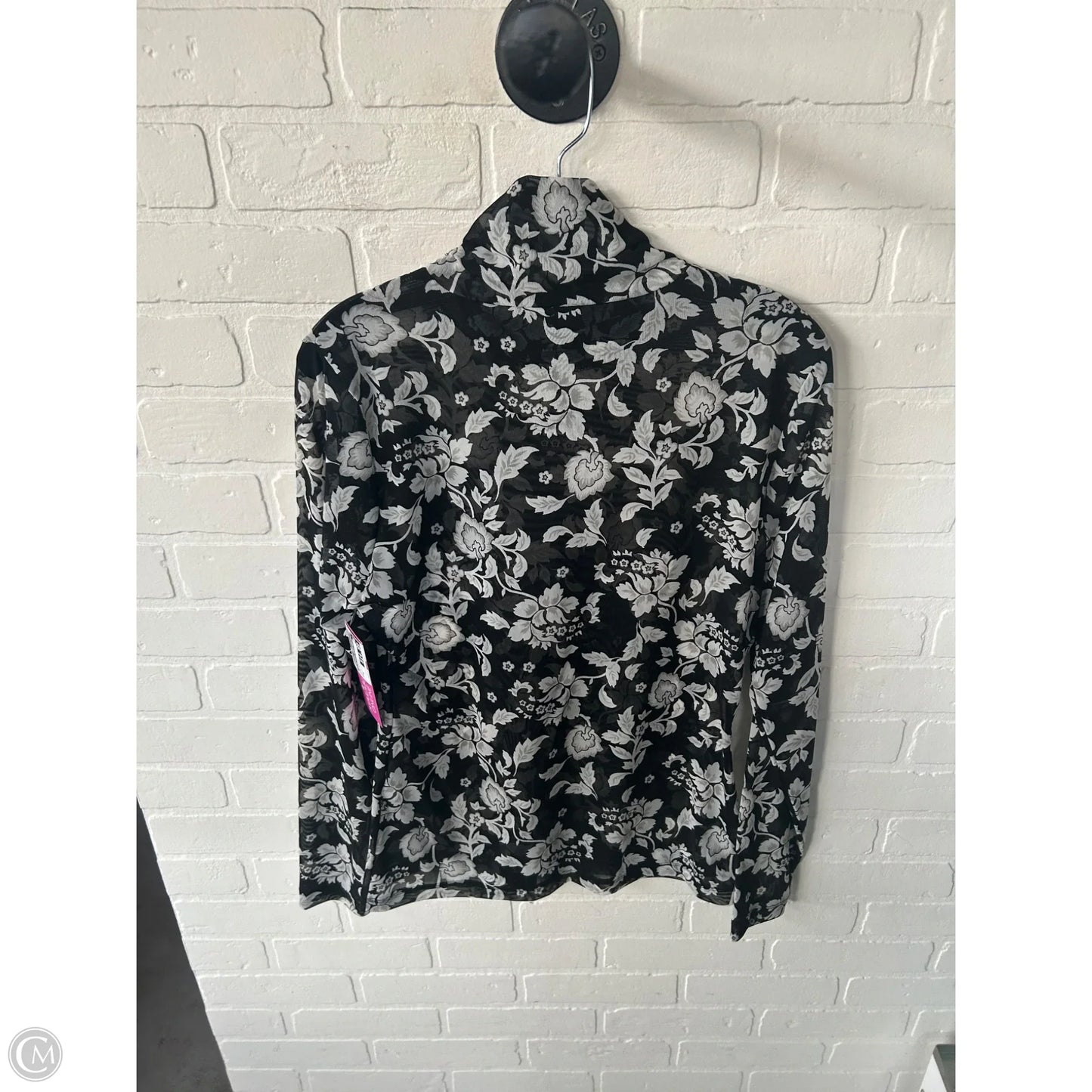 Top Long Sleeve By White House Black Market In Black & White, Size: M