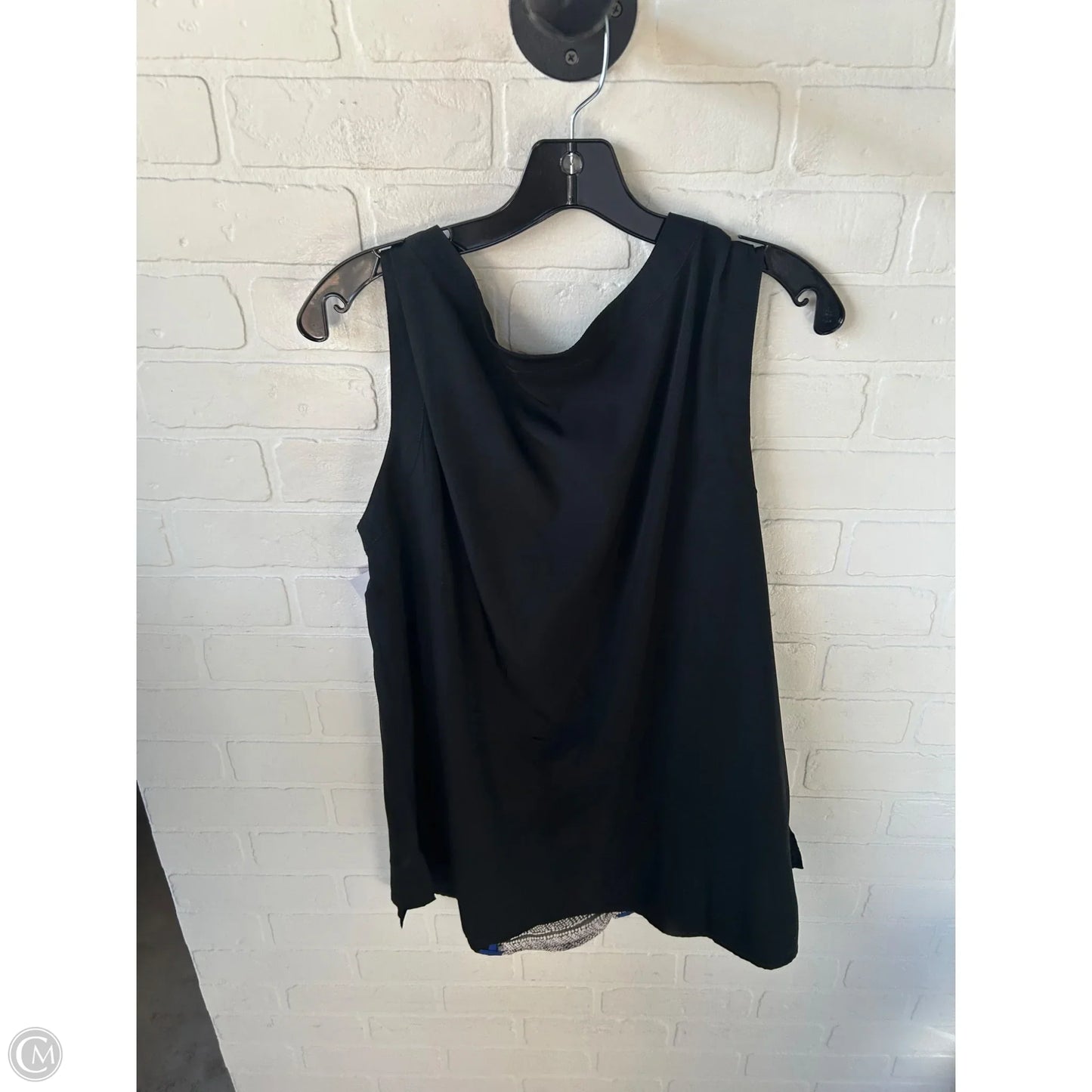 Top Sleeveless By Coldwater Creek In Black & Blue, Size: Xl