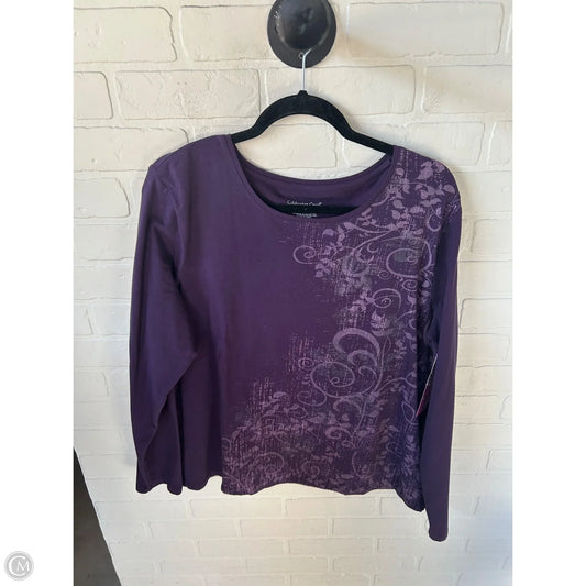 Top Long Sleeve By Coldwater Creek In Purple, Size: Xl