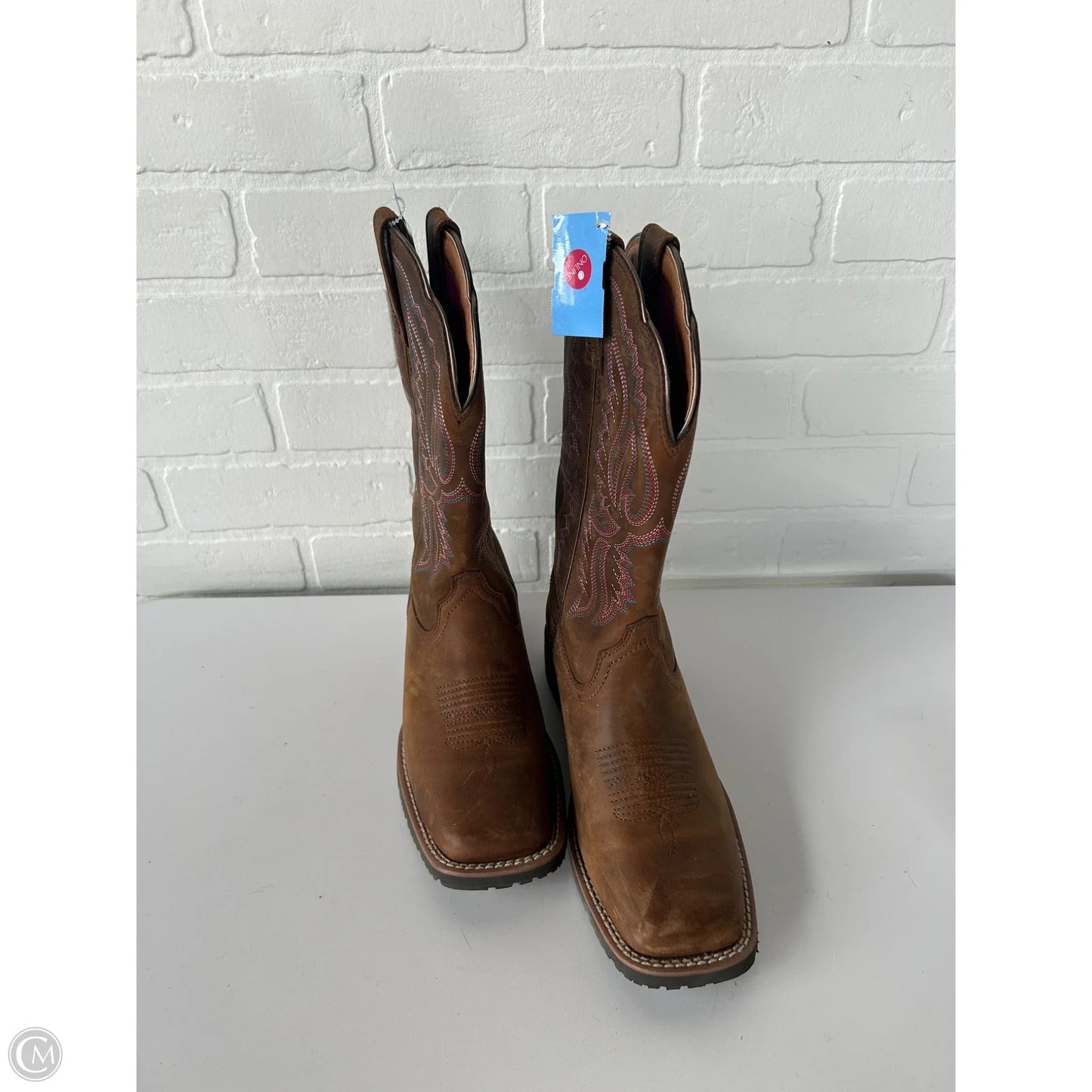 Boots Western By Ariat In Brown & Pink, Size: 7.5