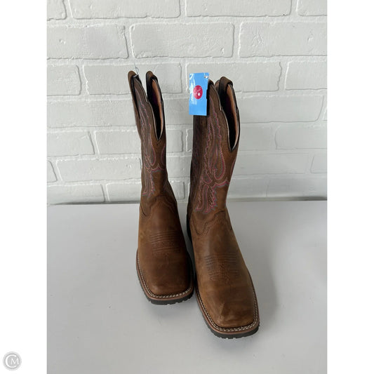 Boots Western By Ariat In Brown & Pink, Size: 7.5