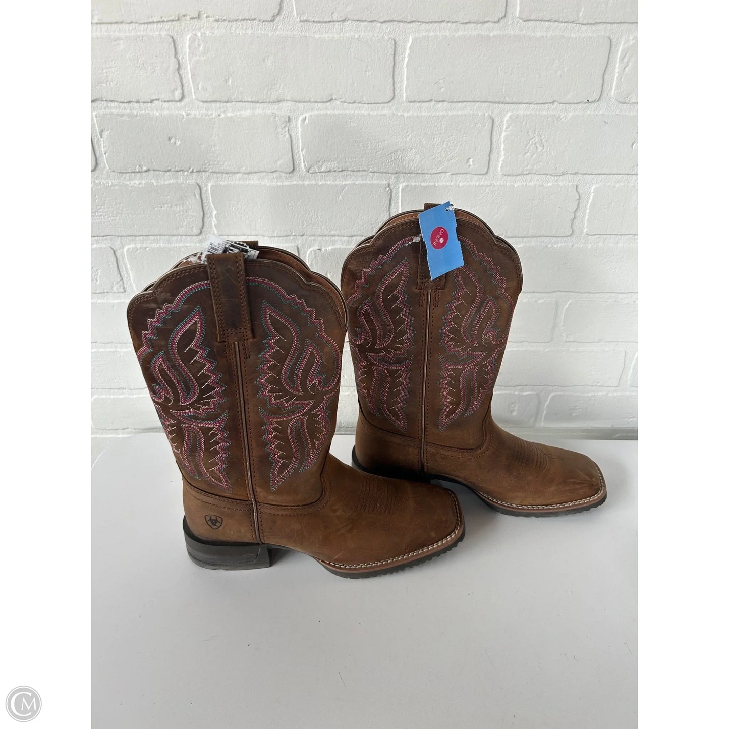 Boots Western By Ariat In Brown & Pink, Size: 7.5