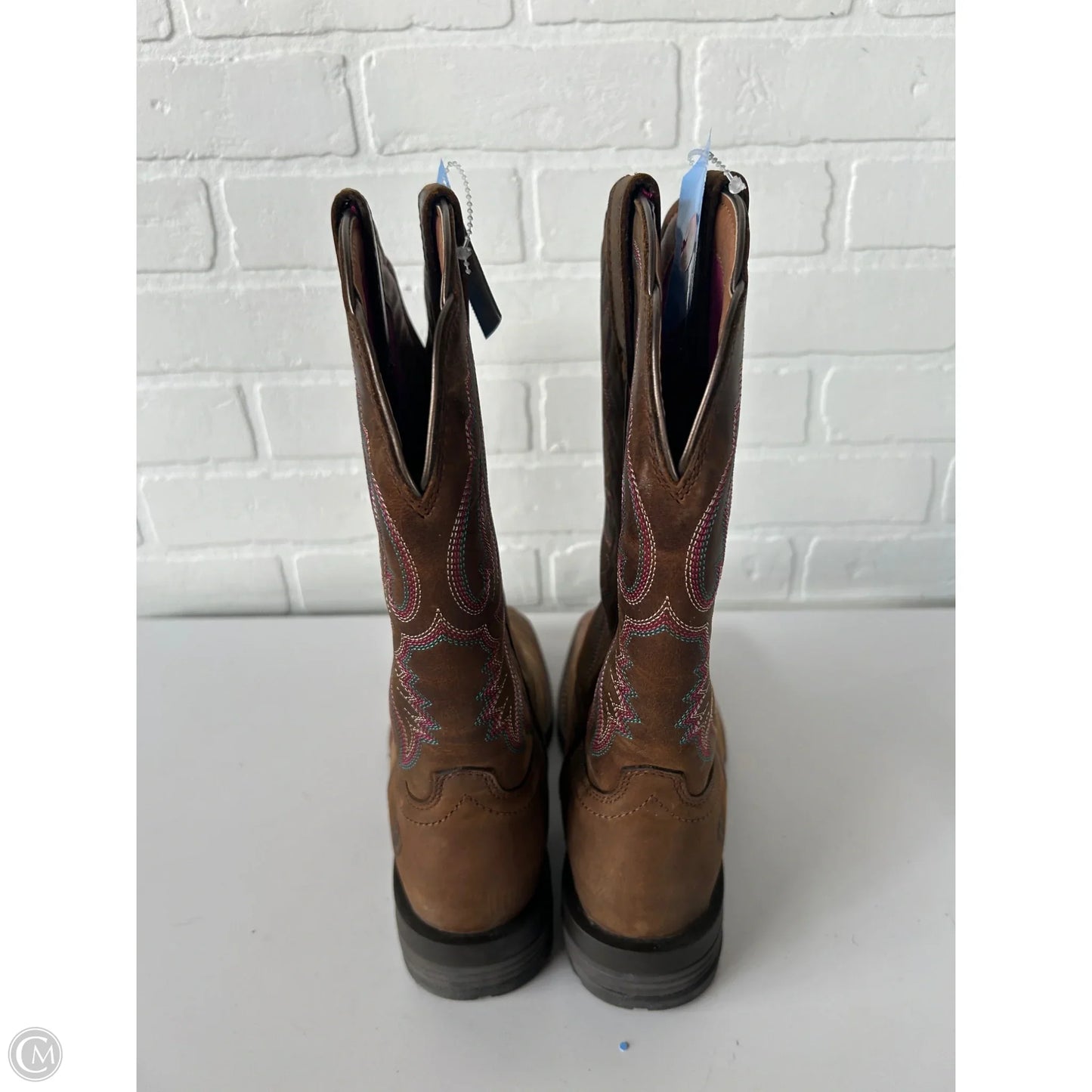 Boots Western By Ariat In Brown & Pink, Size: 7.5