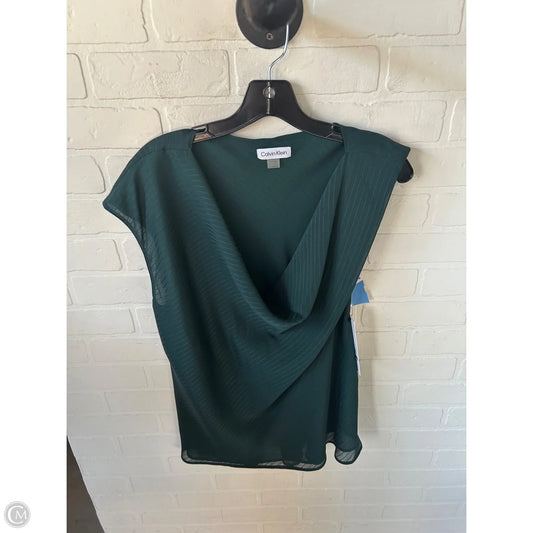 Top Sleeveless By Calvin Klein In Green, Size: Xl