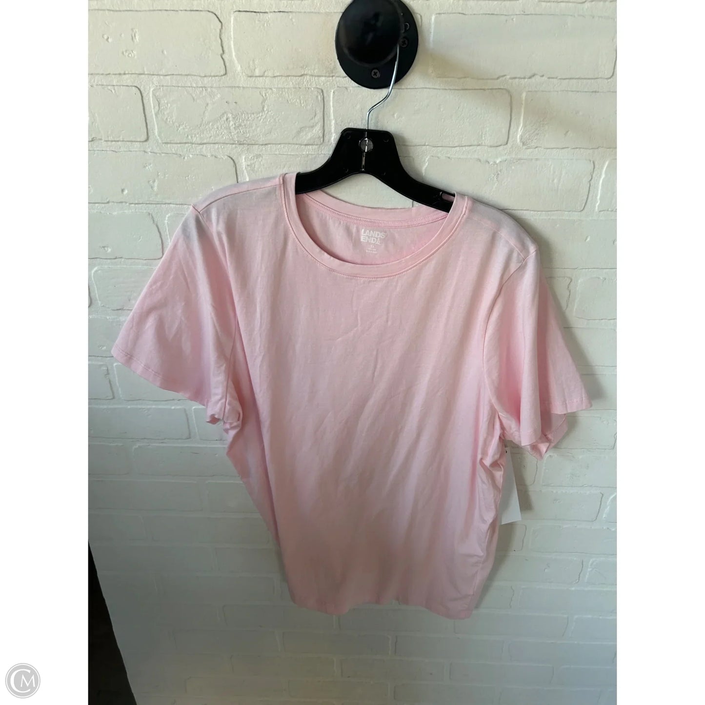 Top Short Sleeve Basic By Lands End In Pink, Size: 2x