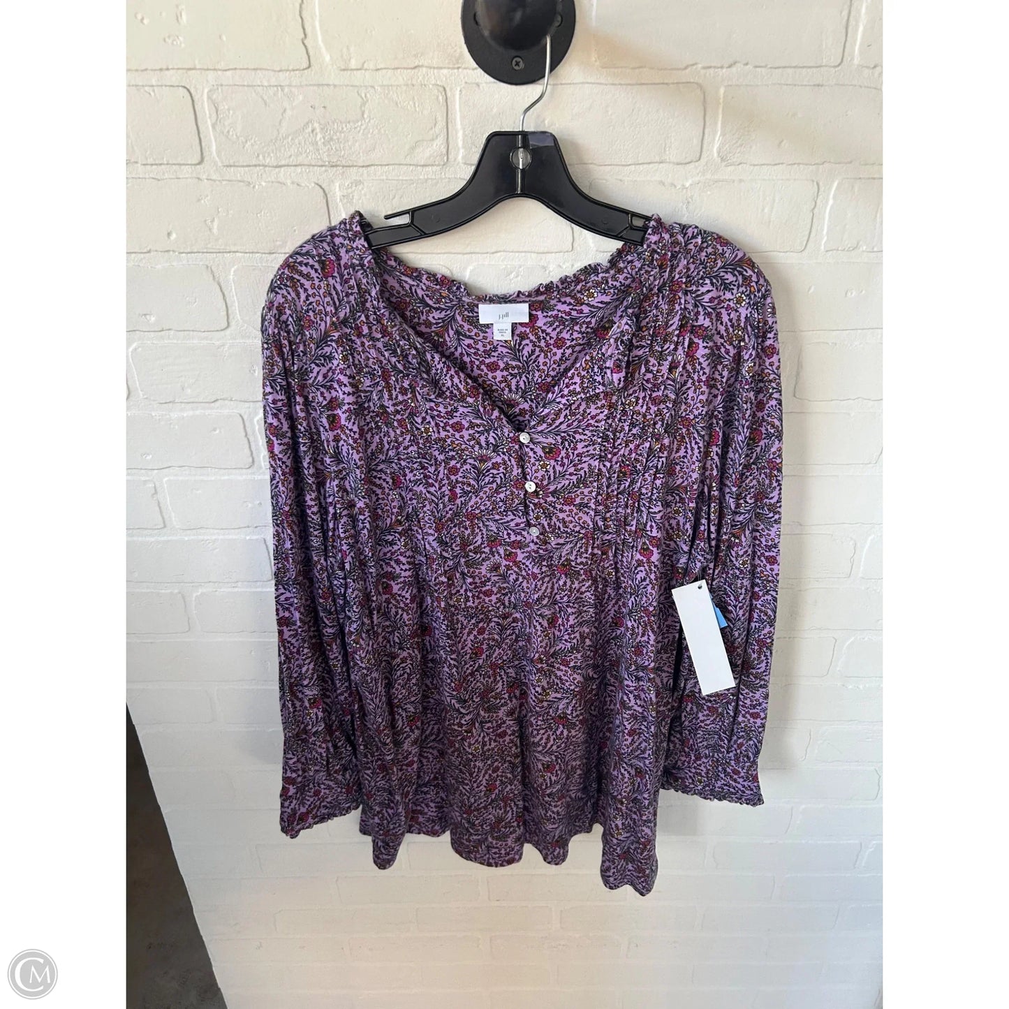 Top Long Sleeve By J. Jill In Purple, Size: Xl