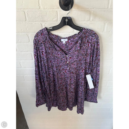 Top Long Sleeve By J. Jill In Purple, Size: Xl