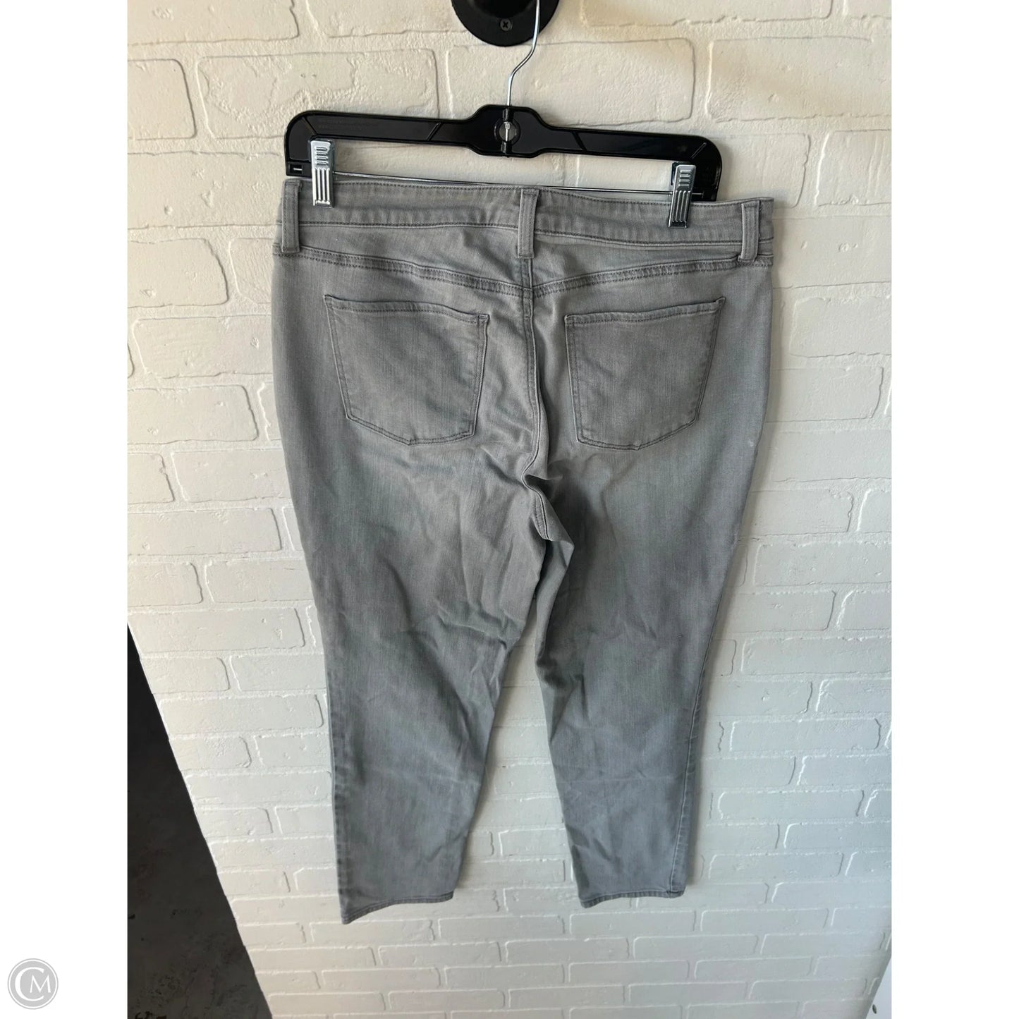 Jeans Straight By Talbots In Grey Denim, Size: 10