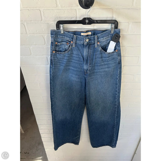 Jeans Wide Leg By Levis In Blue Denim, Size: 12