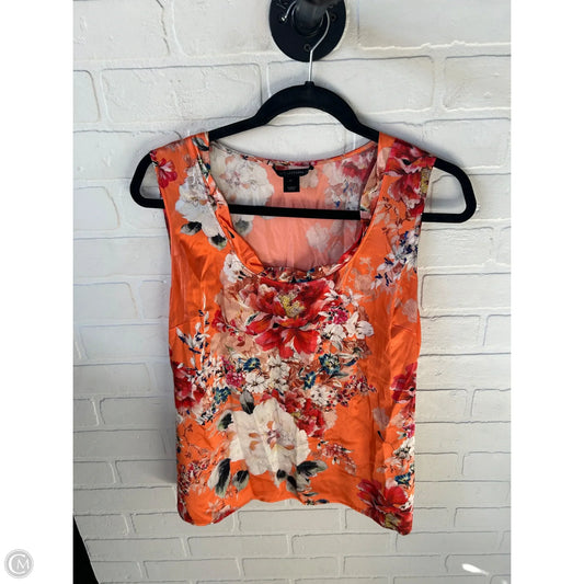Top Sleeveless Luxury Designer By St John Collection In Orange & Red, Size: M