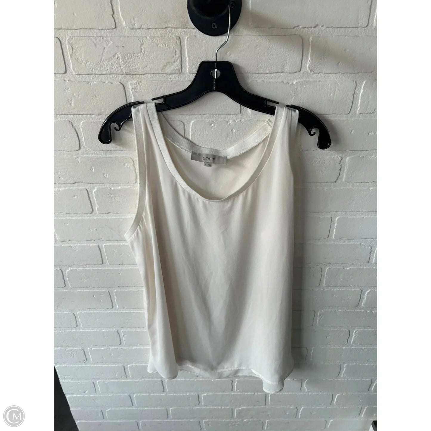 Top Sleeveless By Loft In Cream, Size: Xl