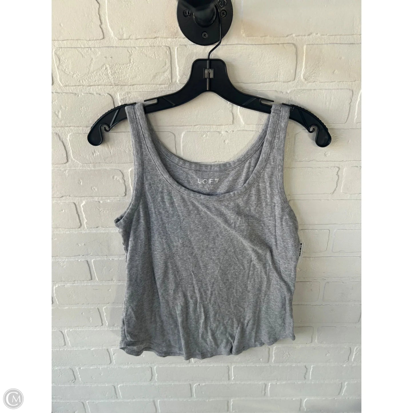 Top Sleeveless Basic By Loft In Grey, Size: L