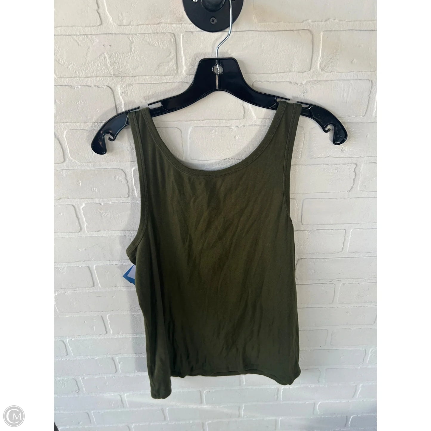 Top Sleeveless Basic By A New Day In Green, Size: L