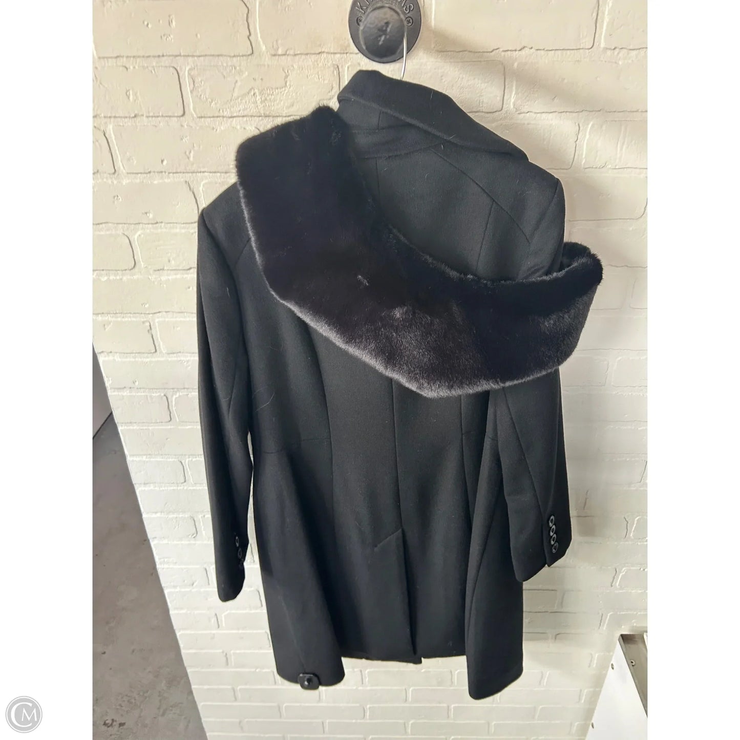 Coat Peacoat By Anne Klein In Black, Size: Xl