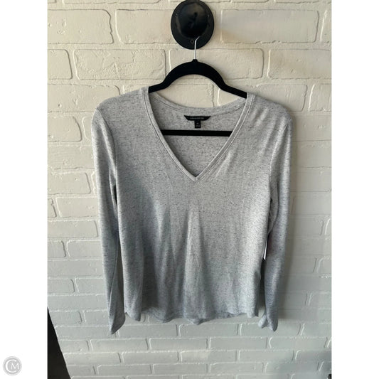 Top Long Sleeve Basic By Banana Republic In Grey, Size: M