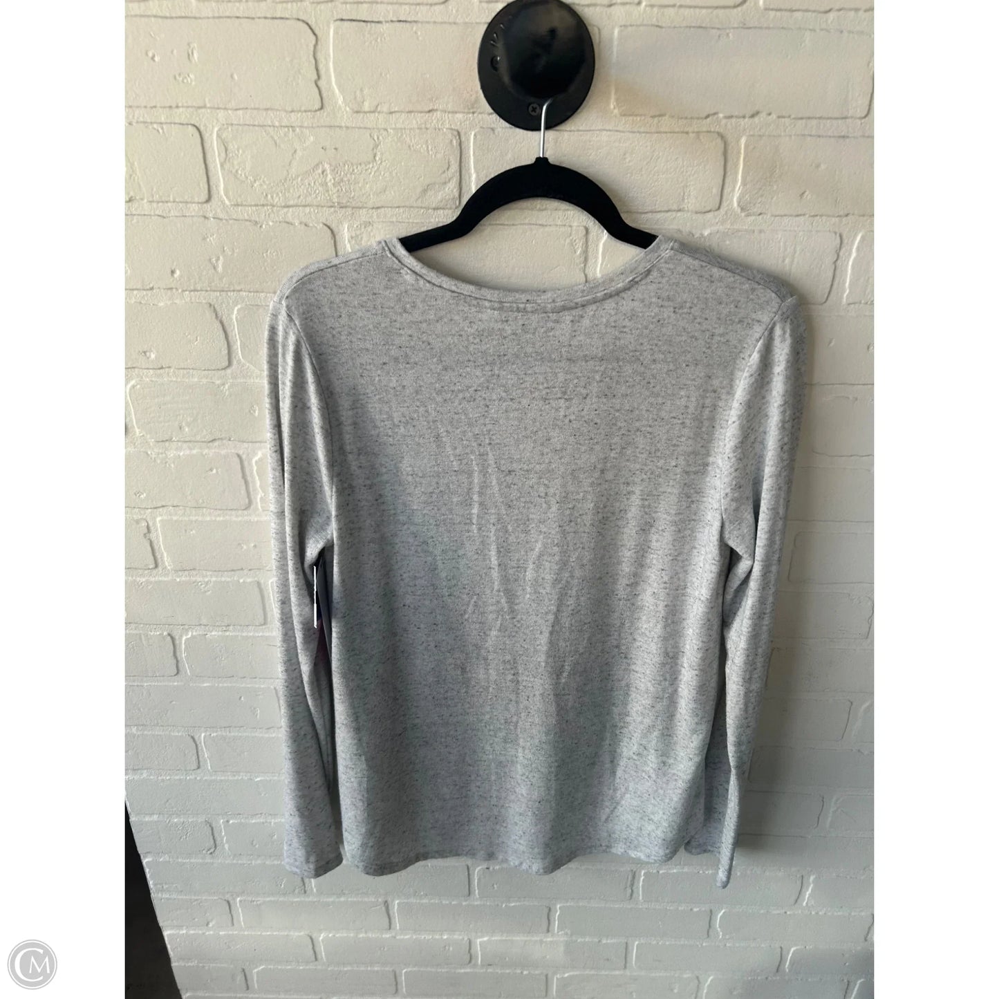 Top Long Sleeve Basic By Banana Republic In Grey, Size: M