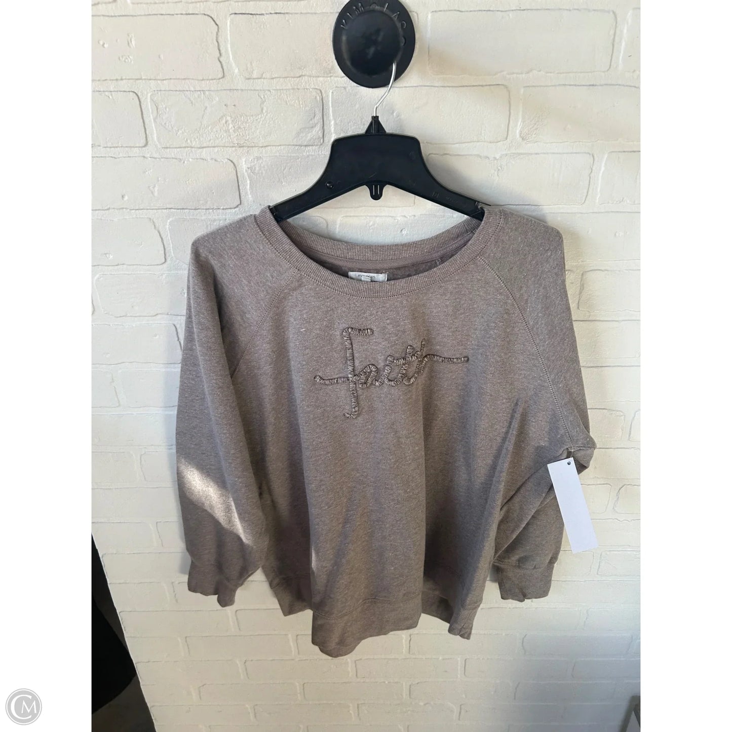 Sweatshirt Crewneck By Maurices In Tan, Size: Xl
