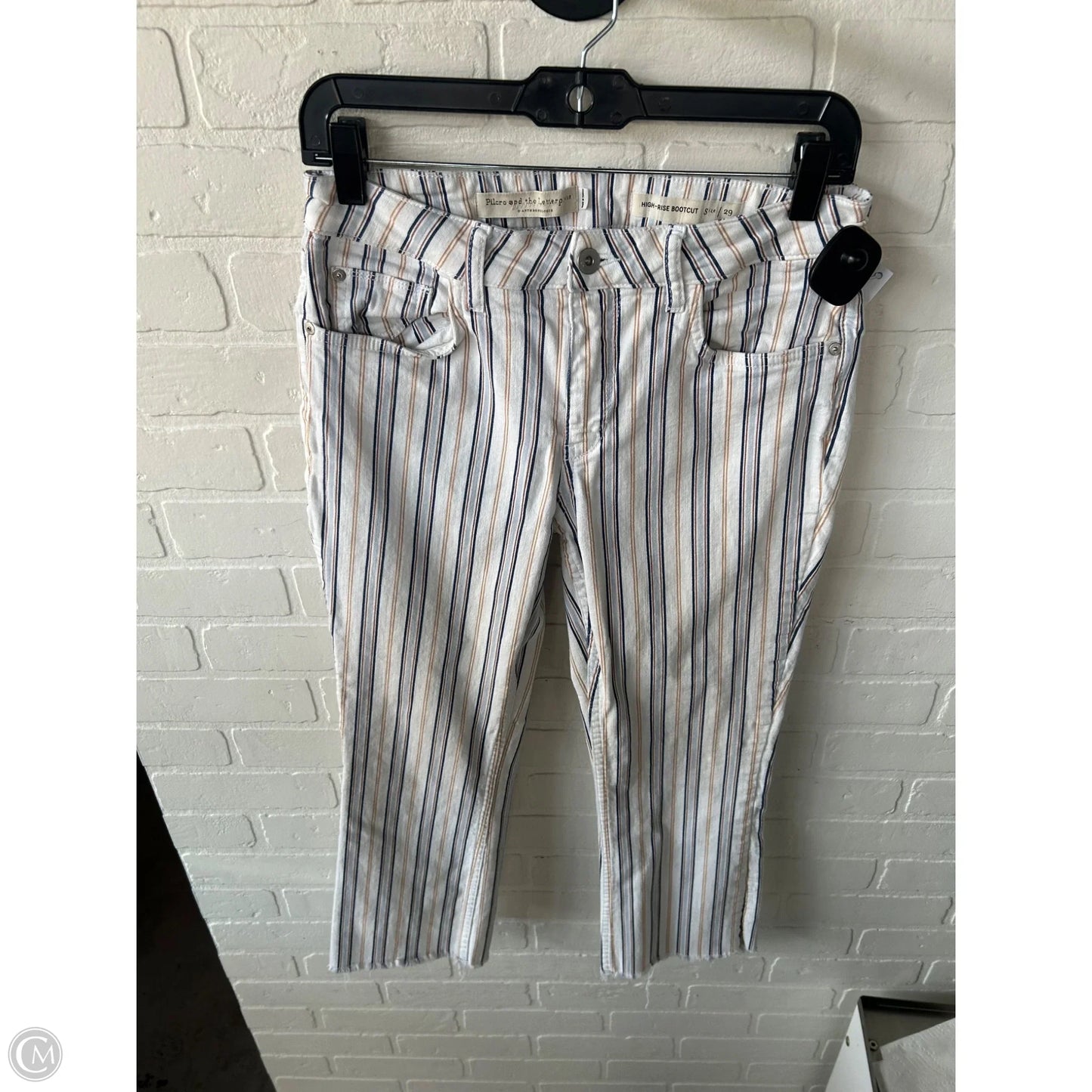 Jeans Boot Cut By Pilcro In Blue & White, Size: 8