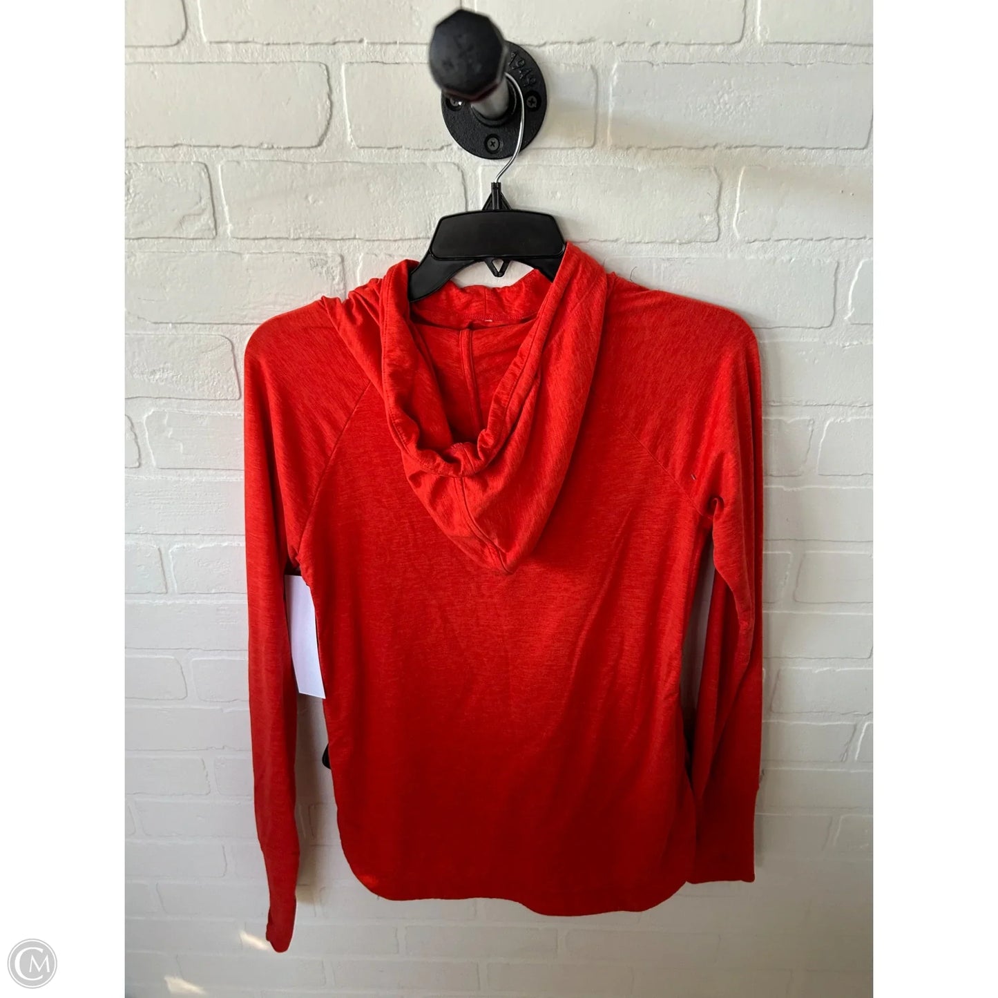 Athletic Top Long Sleeve Hoodie By Athleta In Orange, Size: Xs