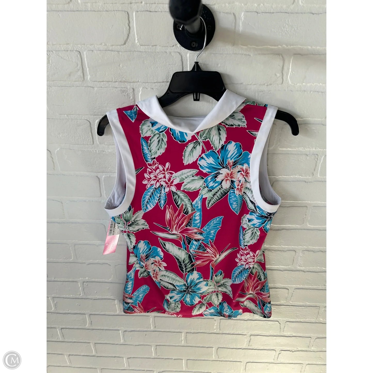 Athletic Tank Top By Tommy Bahama In Pink & White, Size: L