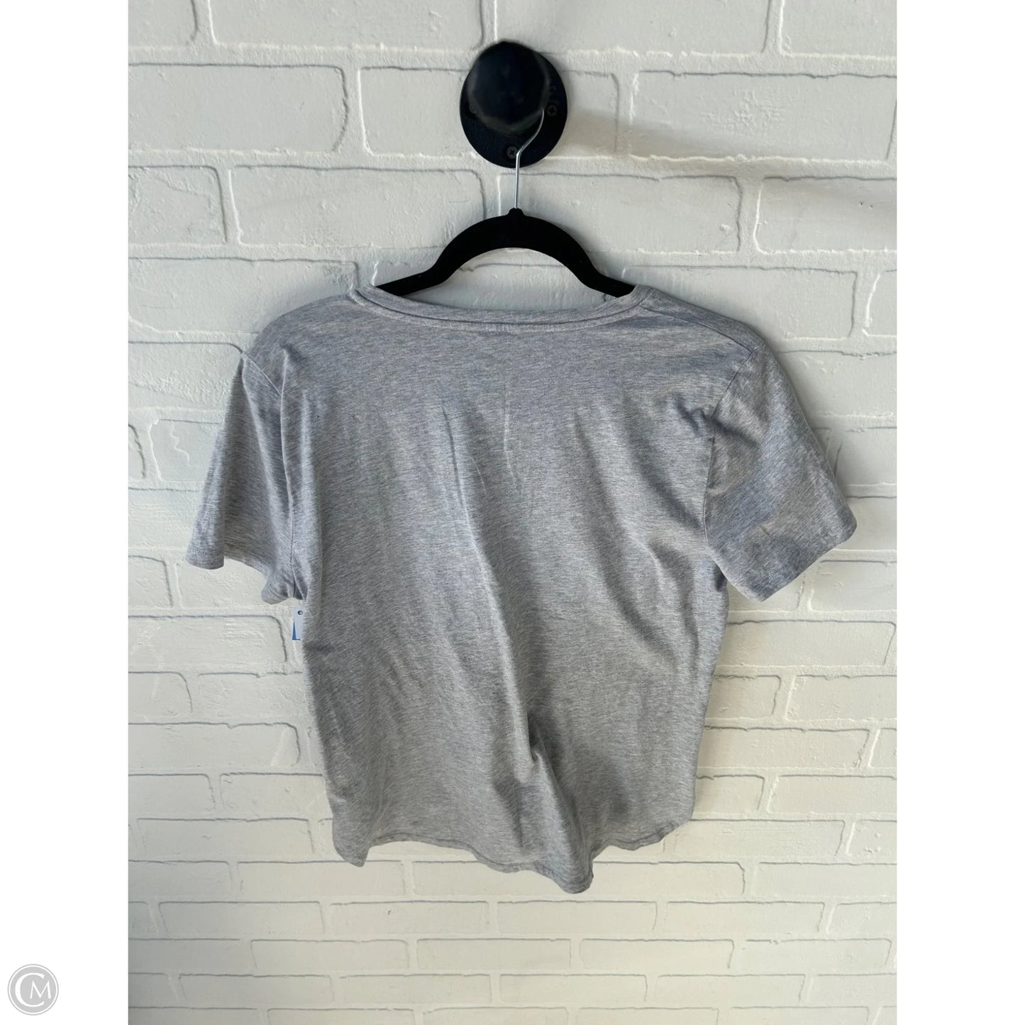 Top Short Sleeve Basic By Ann Taylor In Grey, Size: L