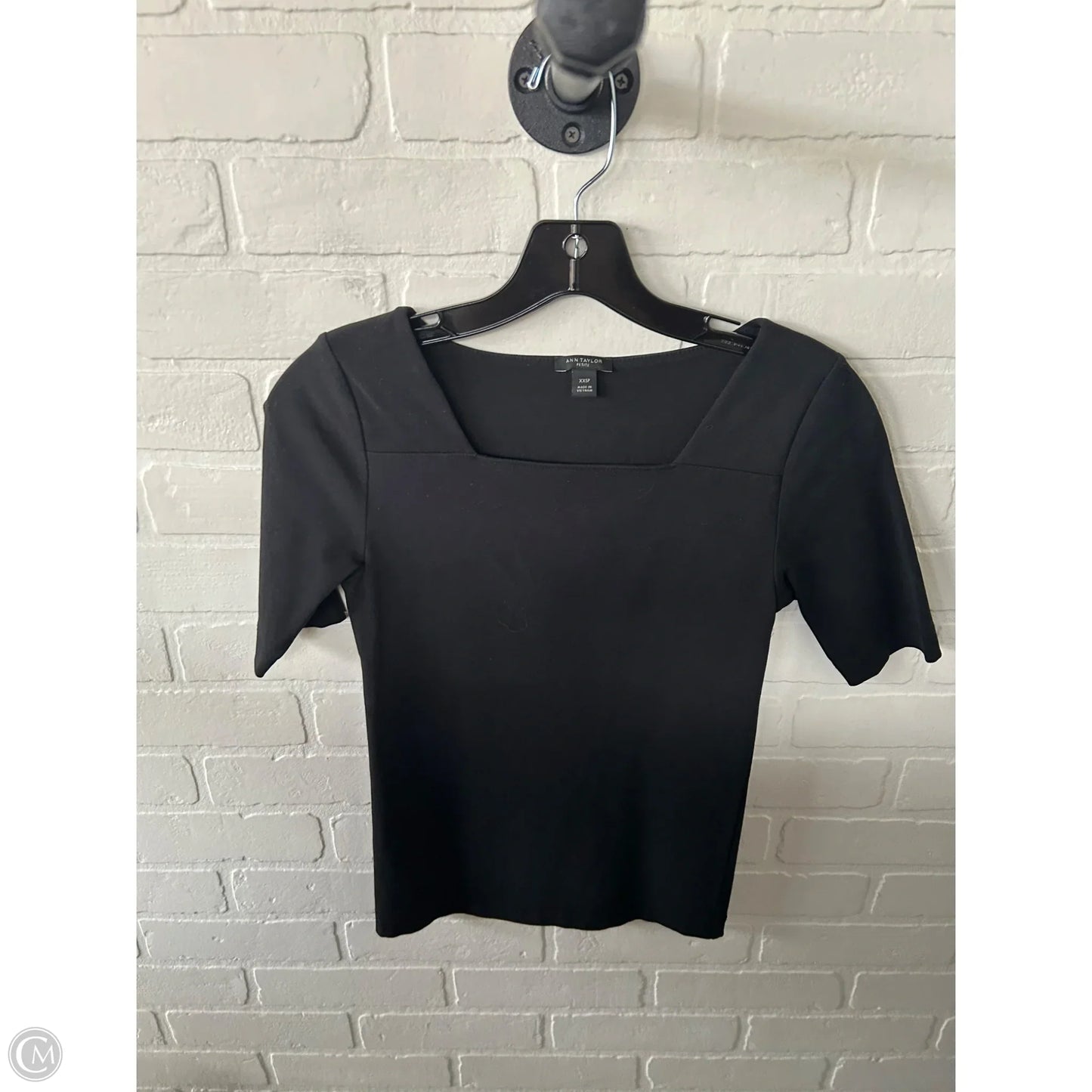 Top Short Sleeve Basic By Ann Taylor In Black, Size: Xxsp