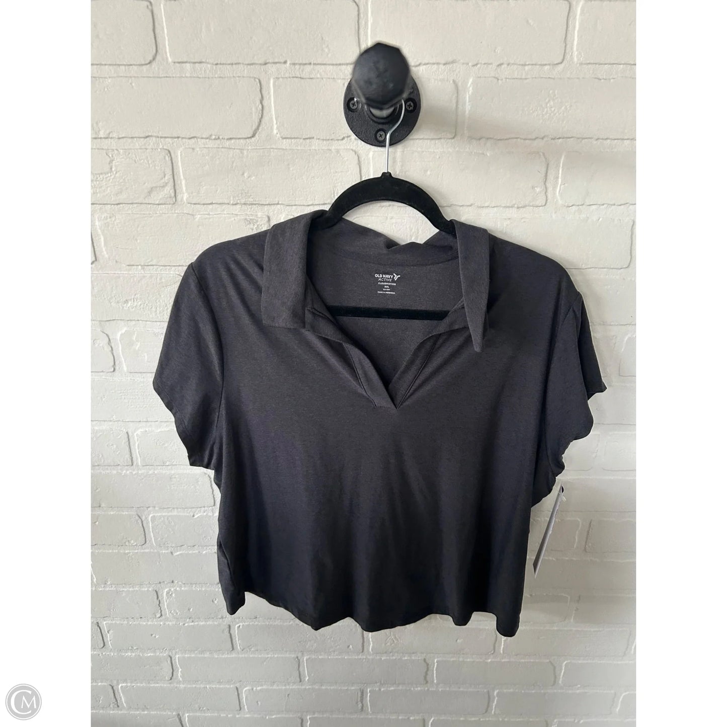 Athletic Top Short Sleeve By Old Navy In Grey, Size: Xxl