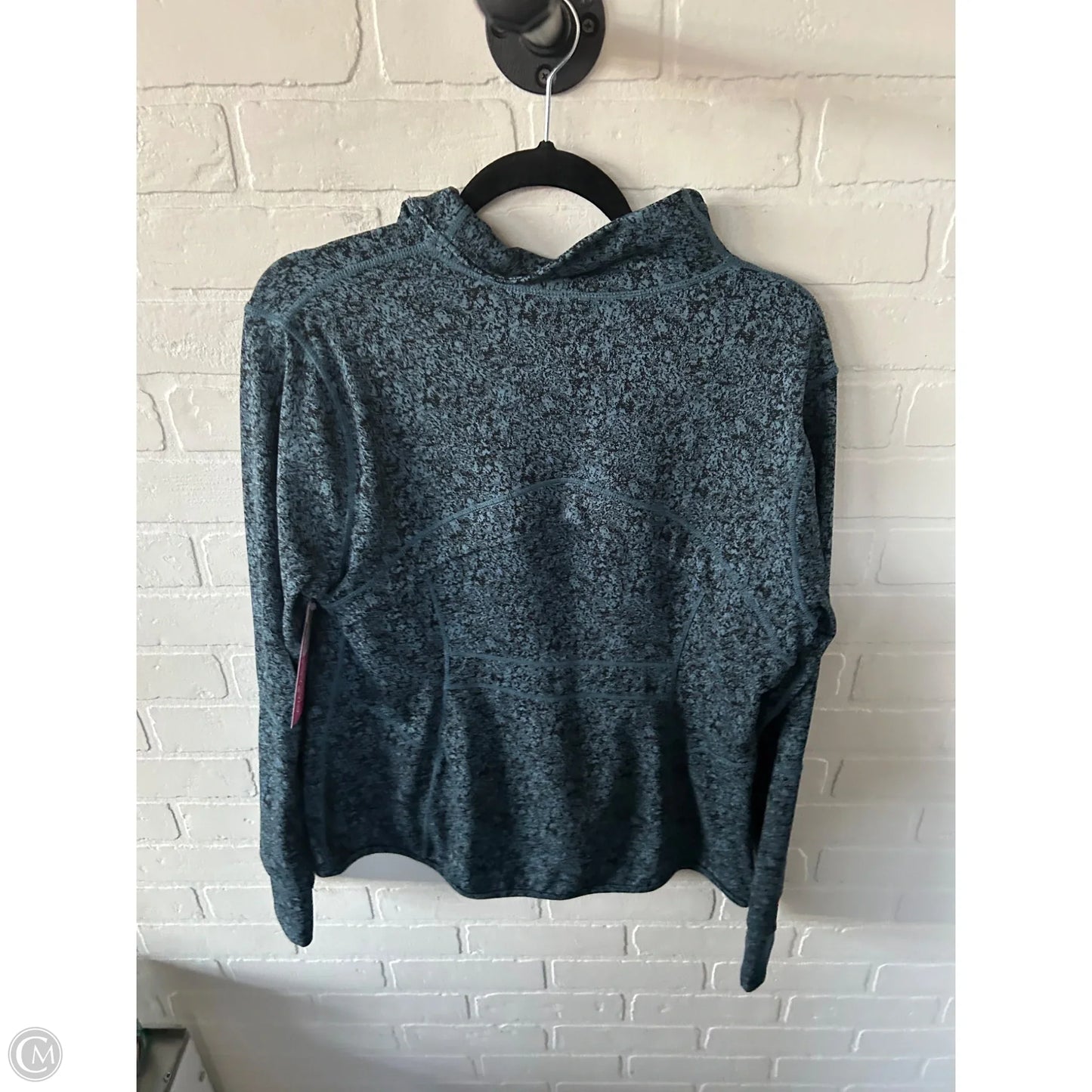 Athletic Top Long Sleeve Collar By Members Mark In Black & Blue, Size: Xl