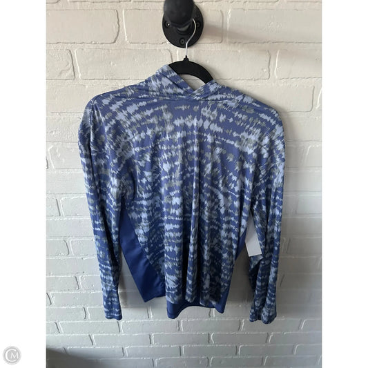 Athletic Top Long Sleeve Hoodie By Under Armour In Grey & Purple, Size: M