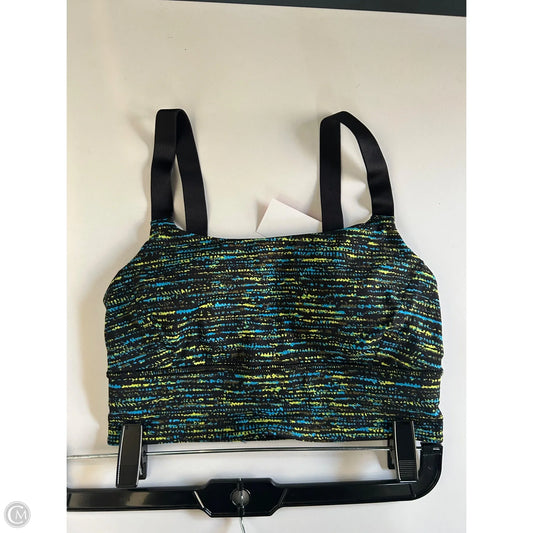 Athletic Bra By Lululemon In Black & Blue, Size: S