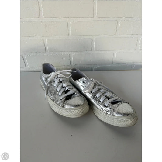 Shoes Sneakers By Converse In Silver & White, Size: 7.5