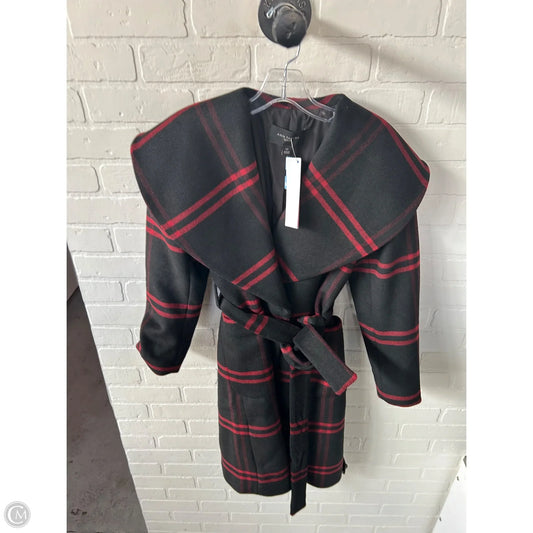 Coat Peacoat By Ann Taylor In Black & Red, Size: Xsp