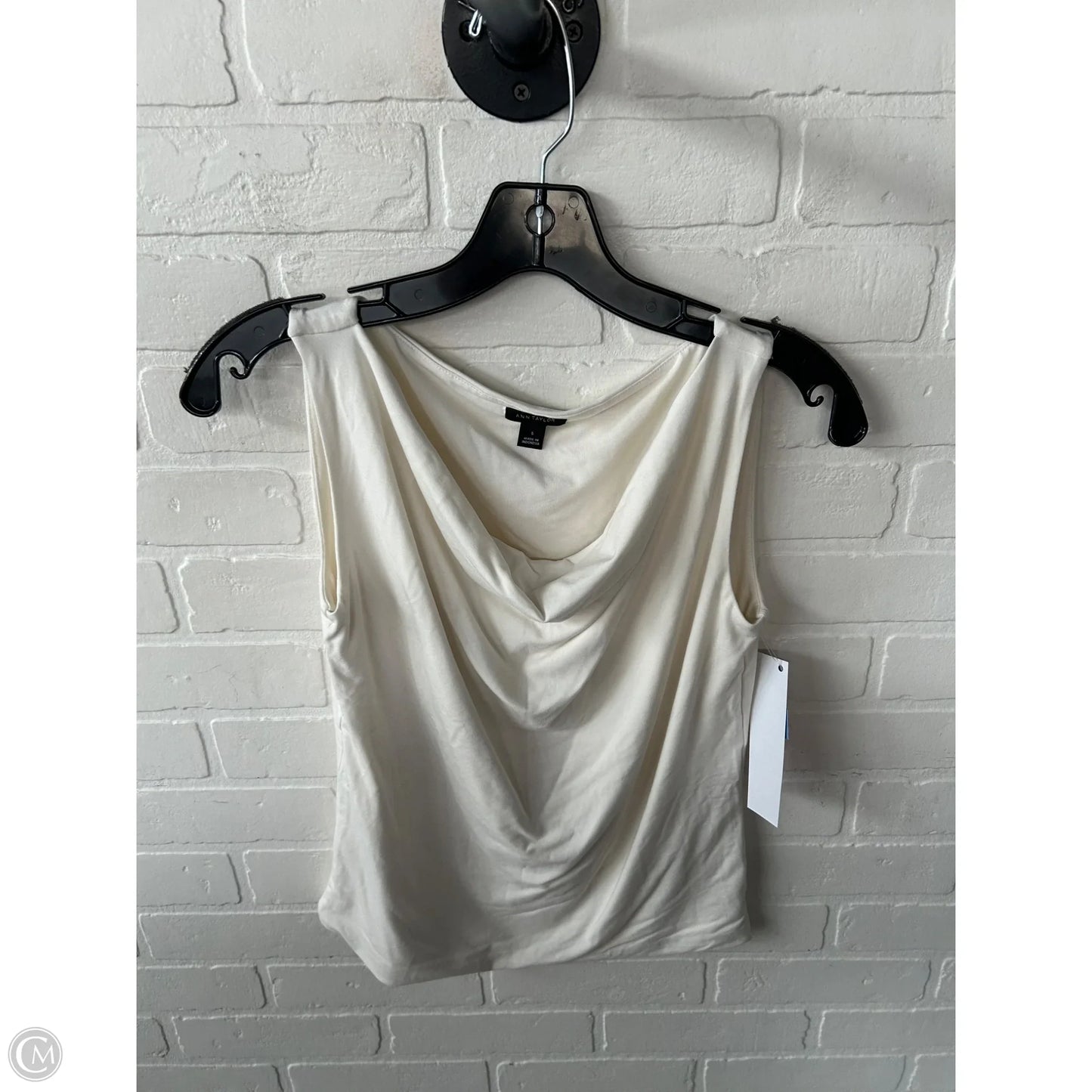 Top Sleeveless By Ann Taylor In White, Size: S