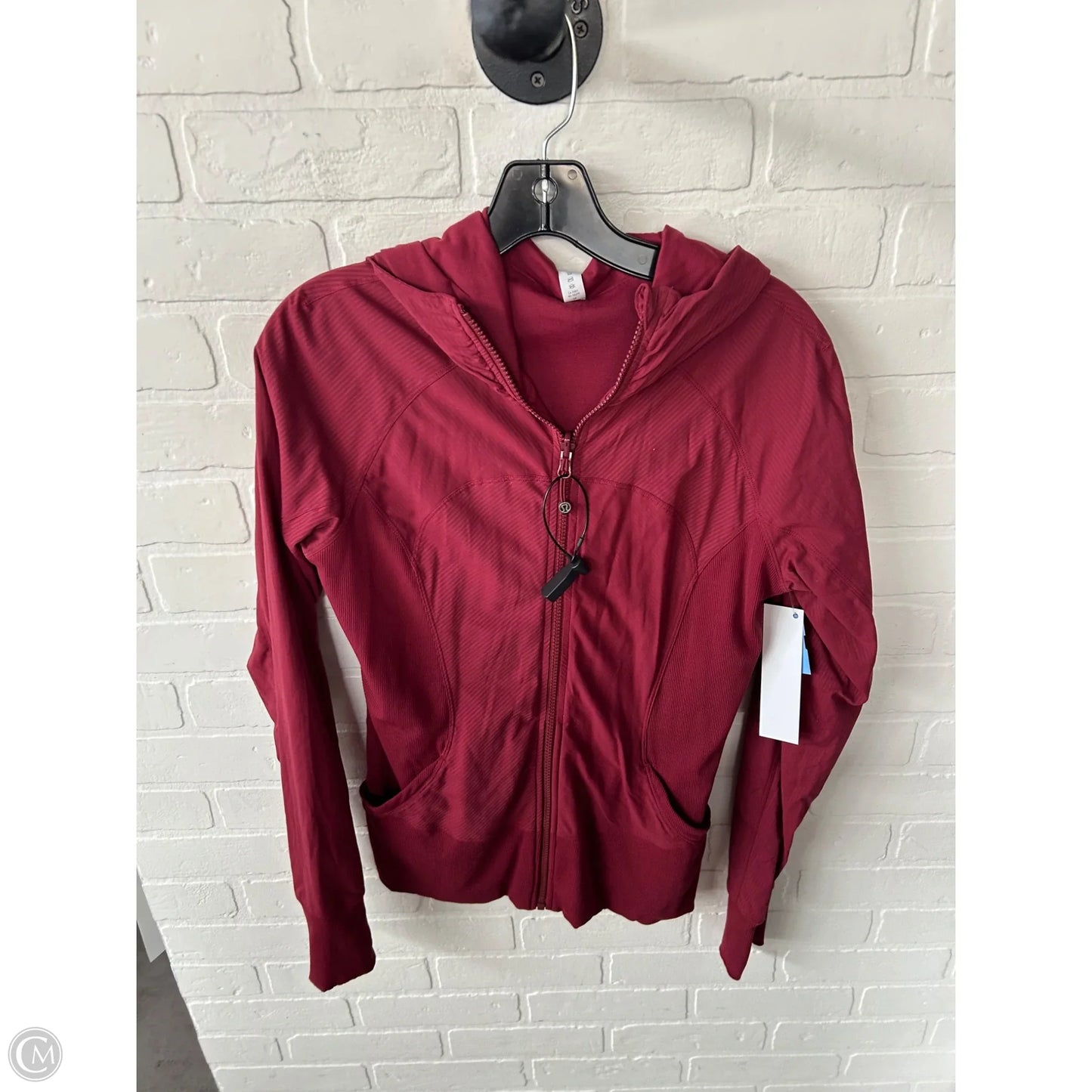Athletic Jacket By Lululemon In Red, Size: M