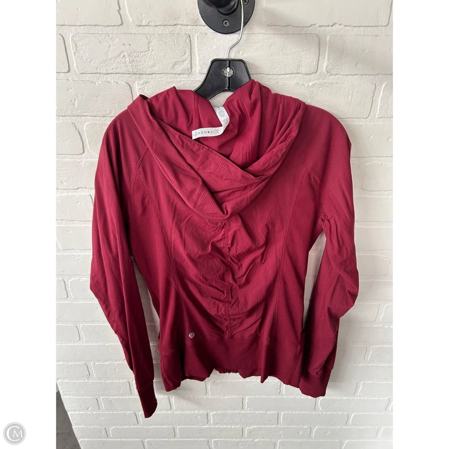 Athletic Jacket By Lululemon In Red, Size: M