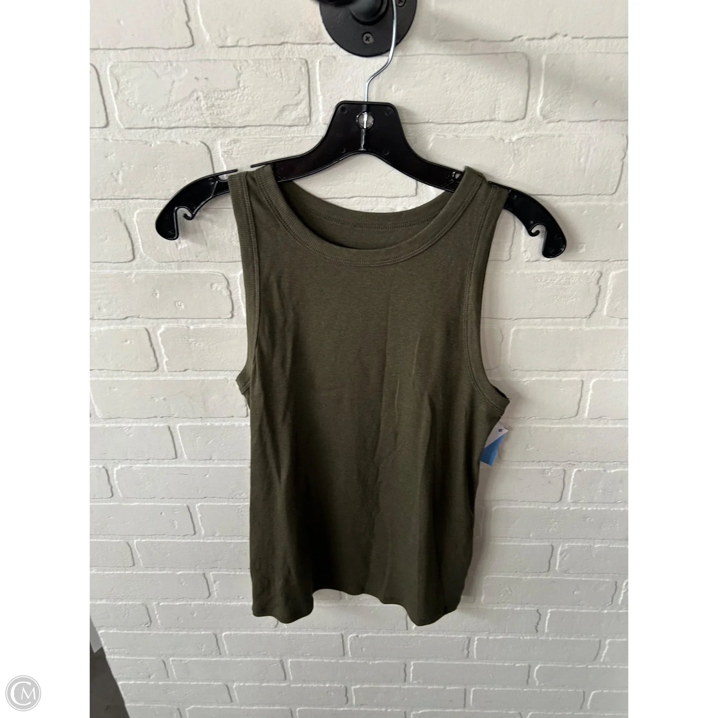 Top Sleeveless Basic By A New Day In Green, Size: L