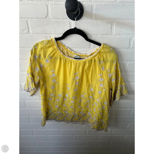 Top 3/4 Sleeve By Sundance In Yellow, Size: Xs