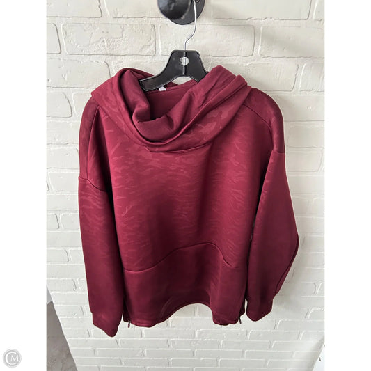 Athletic Sweatshirt Hoodie By Fabletics In Red, Size: L