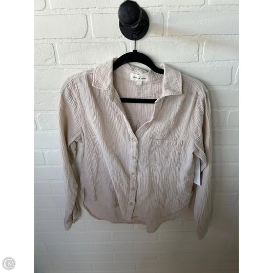 Top Long Sleeve By Cloth & Stone In Tan, Size: S