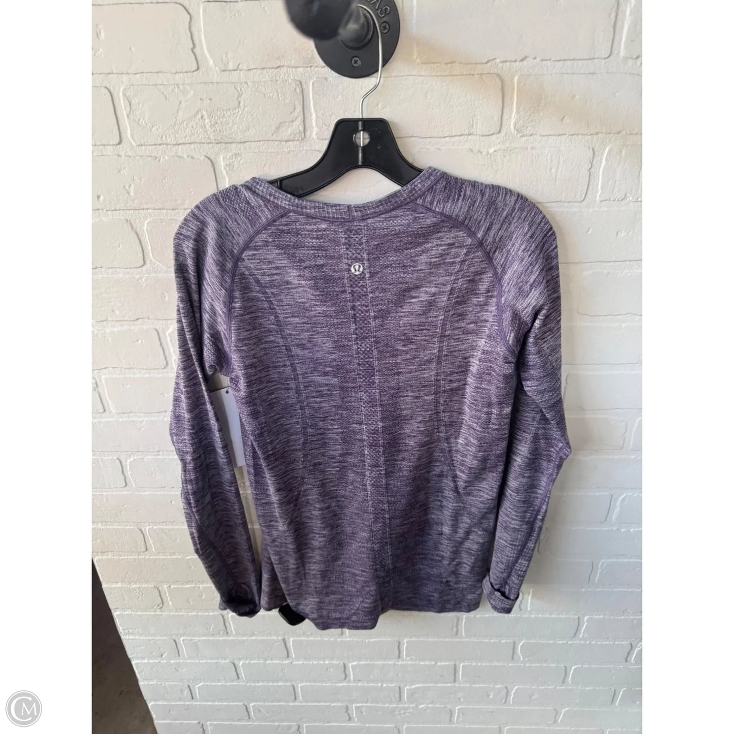 Athletic Top Long Sleeve Crewneck By Lululemon In Purple, Size: M