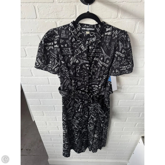 Dress Designer By Karl Lagerfeld In Black & White, Size: M
